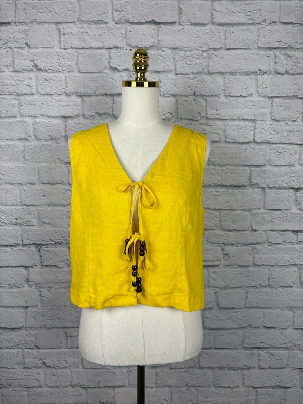NWT Marc New York Jeans Tie Front Linen Vest size M - Picture 3 of 9